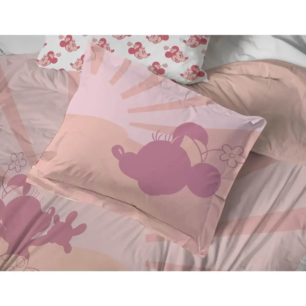 NEW Franco Disney Minnie Mouse 7 Pc Full Double Comforter & Sheet Set PINK
